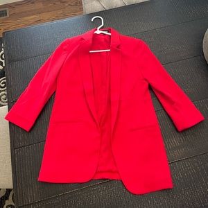 Womens XS red Express 3/4 sleeve blazer